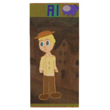 Brown Geometric Cartoon USB Wooden Flash Drive