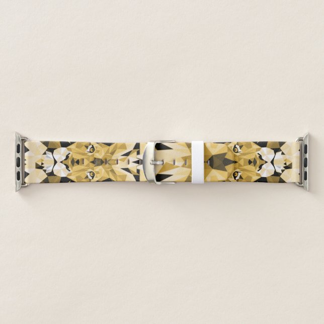 Brown Geometric  Lion Apple Watch Band (Band)