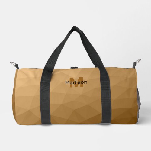 Brown geometric mesh pattern Monogram Duffle Bag