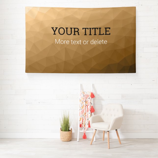Brown geometric mesh Triangle custom text Banner (Insitu)