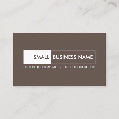 Brown Geometric Minimalist Simple Modern Unique Business Card