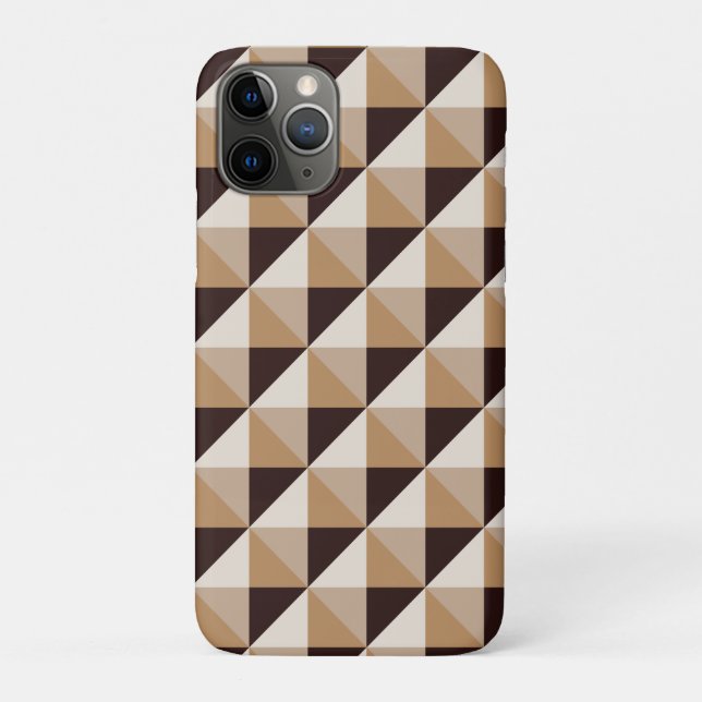 Brown geometric pattern Case-Mate iPhone case (Back)