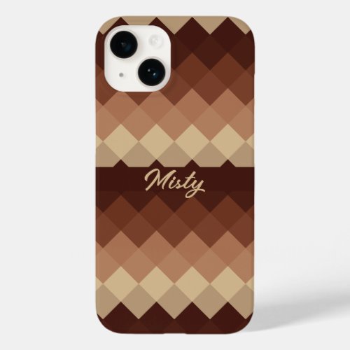 Brown Geometric seamless Case_Mate iPhone Case