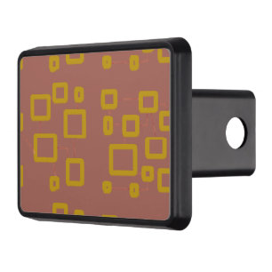 Brown Geometric Trailer Hitch Cover