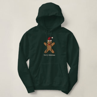 Brown Gingerbread Christmas Cookie With Text Hoodie