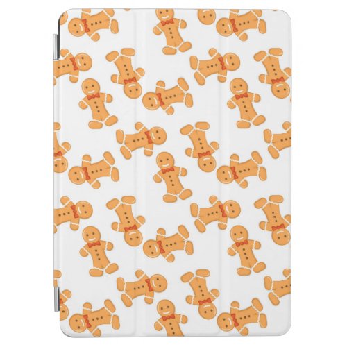 Brown gingerbread man on white iPad air cover