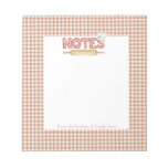 Brown Gingham Cookie Font Recipe Notepad