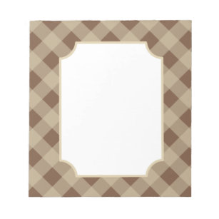 Brown Gingham Notepad