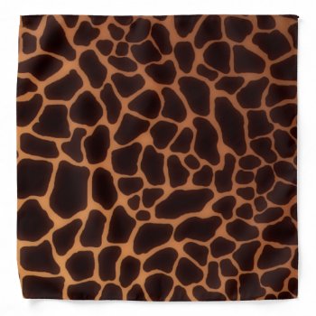 Brown Giraffe Animal Print Pattern Bandana by EmptyCanvas at Zazzle