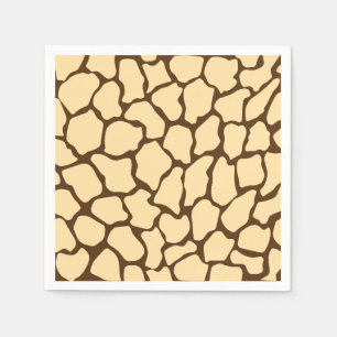 Brown Giraffe Pattern – Minimal Animal Print Napkins