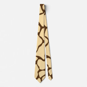 Brown Giraffe Pattern – Minimal Animal Print Neck Tie