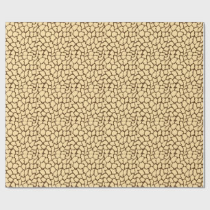 Brown Giraffe Pattern – Minimal Animal Print Wrapping Paper