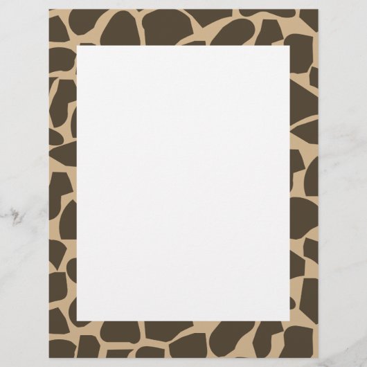 Brown Giraffe Pattern Print (Front)
