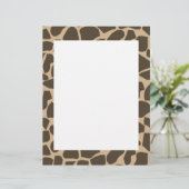 Brown Giraffe Pattern Print (Standing Front)