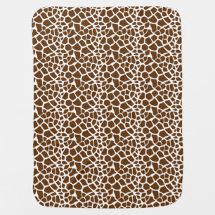 Brown Giraffe Print Baby Blanket