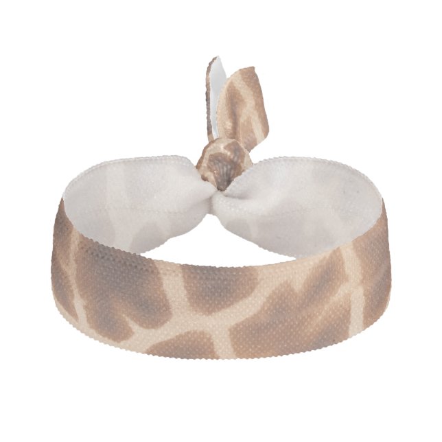 Brown Giraffe Print Elastic Hair Tie (Front)