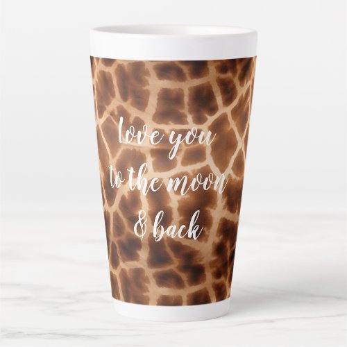 Brown Giraffe Print Latte Mug
