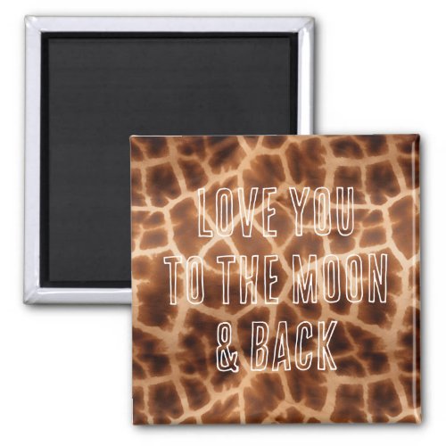 Brown Giraffe Print Magnet