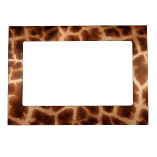 Brown Giraffe Print Magnetic Frame
