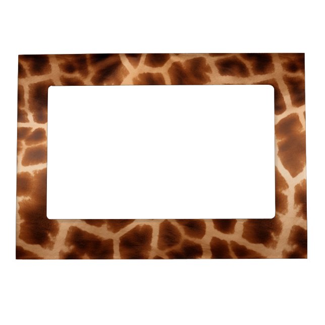 Brown Giraffe Print Magnetic Frame (Front)