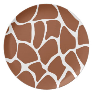 Brown Giraffe Pattern Plates | Zazzle Brown Giraffe Pattern Plates | Zazzle