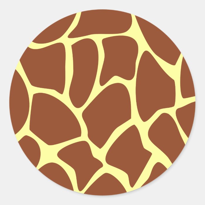 Brown Giraffe Print Pattern. Stickers