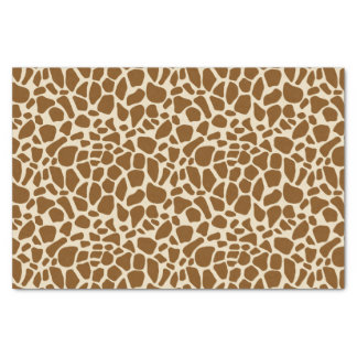 Brown Giraffe Print Pattern Tissue Paper