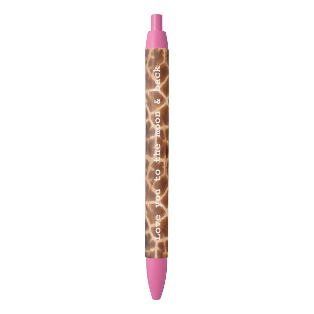 Brown Giraffe Print Pen (Front Vertical)