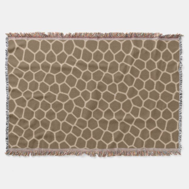 brown giraffe throw blanket (Front)