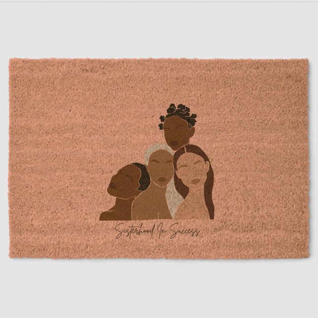 Brown Girls Doormat Fiber Doormat (Front)