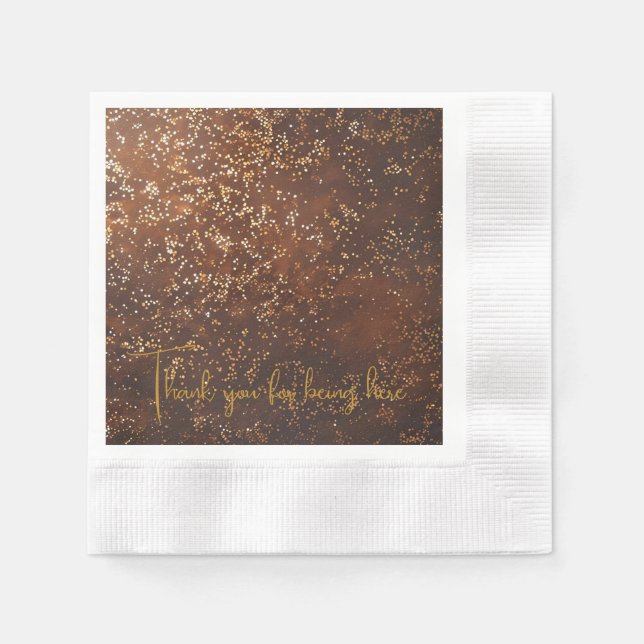 Brown Glitter Napkins (Front)