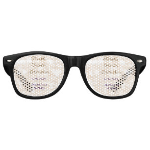 Brown glitter twinkle twinkle little star birthday retro sunglasses
