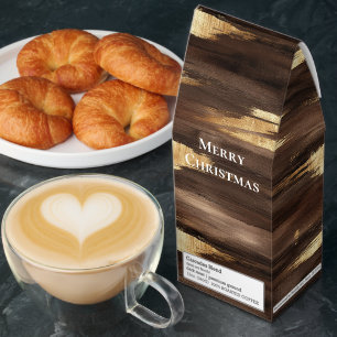 Brown Gold Abstract Roasted Coffee