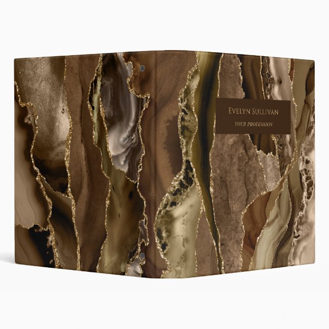 Brown Gold Agate Binder (Background)