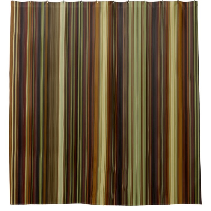 green and tan shower curtain