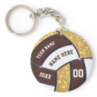 Brown, Gold and White Volleyball Party Favors