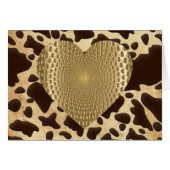 Brown & Gold Animal Print Golden Prismatic Heart (Front Horizontal)