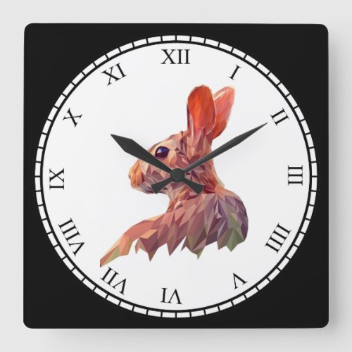 Brown Gold Chinese New Year of the Rabbit Clock