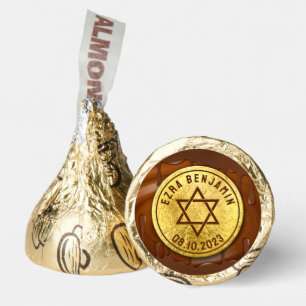Brown Gold Chocolate Bar Mitzvah or Bat Mitzvah Hershey®'s Kisses®