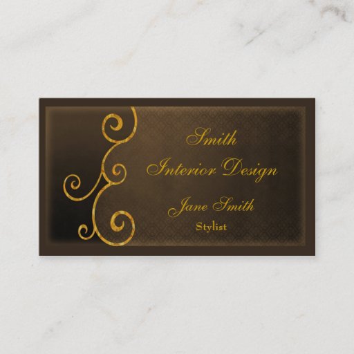 Customizable Brown Gold Elegant Business Card