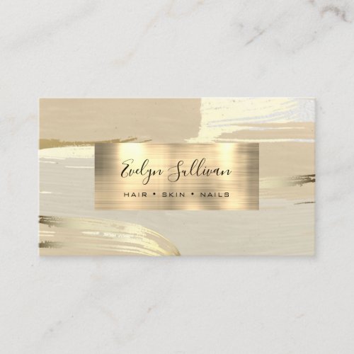 Brown Gold Painted Background Business Card