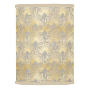 Brown gold pattern,fan feather pattern,Art Deco ch Lamp Shade