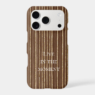 Brown Gold Stripes   iPhone 17 Pro Case