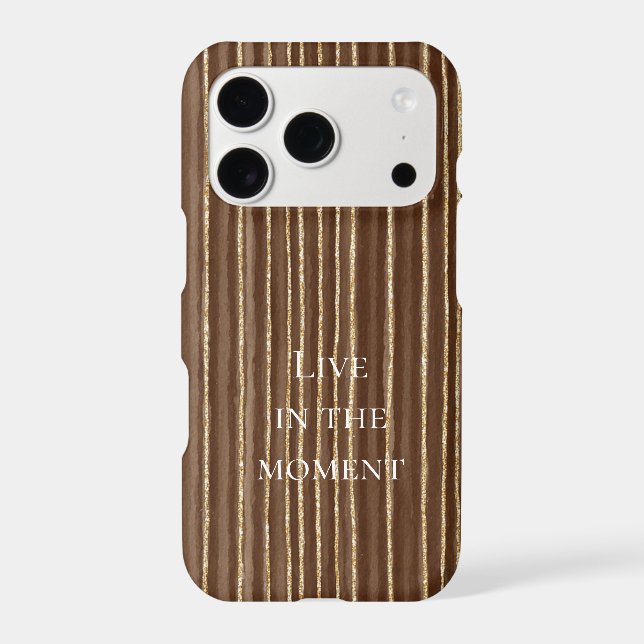 Brown Gold Stripes   Case-Mate iPhone Case (Back)