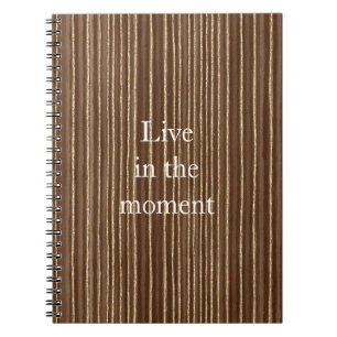 Brown Gold Stripes Christmas Notebook