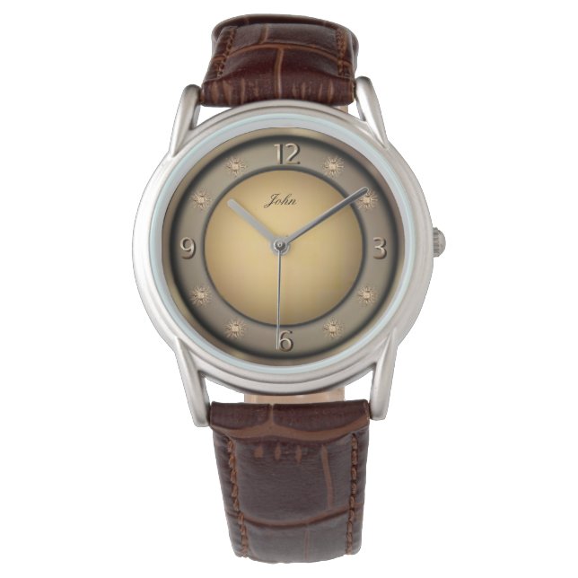 Brown gold watch (Front)
