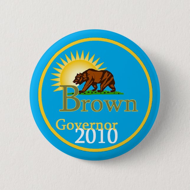 BROWN Governor 2010 Button (Front)