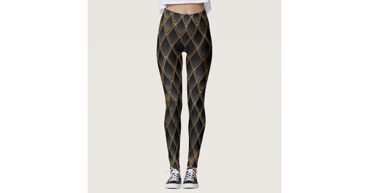 Bronze Dragon Scale Leggings, Zazzle