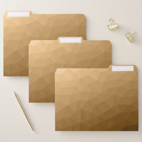 Brown gradient geometric mesh pattern file folder