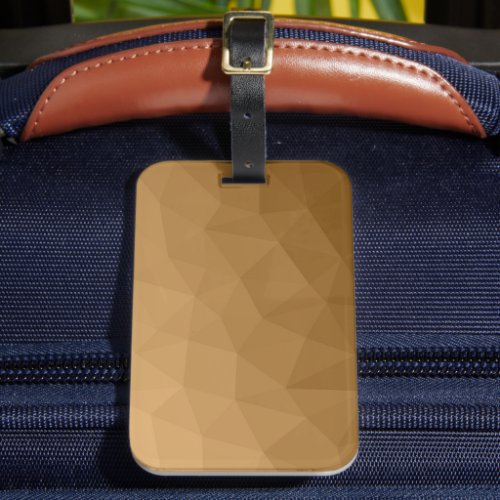 Brown gradient geometric mesh pattern triangles luggage tag